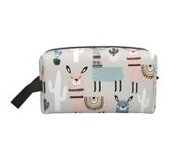 Llama Cactus print Fashionable Travel Storage Bag, Portable Toiletry Bag Large Capacity Organizer