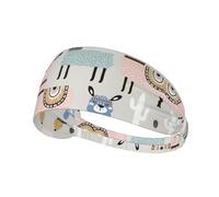 Llama Cactus Printing Double-Sided,Unisex Elastic Sports Headband,Ideal As A Gift for Sports-Loving Friends,Family