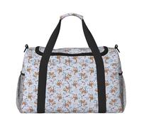 Llama Cartoon Pattern Hand Travel Bag - Large Reusable Shopping Bag, Ideal for Camping, Sports, Gym, and Outdoor Activities