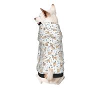 Llama Cartoon Pattern Print Dog Hoodie For Small Dogs, Warm, Soft, And Breathable Sweatshirt, Easy To Wear Jumper, Pet Winter Weather Coat Pullover