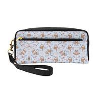 Llama Cartoon Pattern Print Leather Small Makeup Bag â€“ Reusable Cosmetic Accessories Organizer, Travel Toiletry Bag