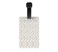 Llama Cartoon Pattern Print Lightweight PVC Luggage Tag Compact Travel ID Holder for Backpack Ideal Holiday Stocking Stuffer