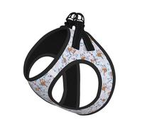Llama Cartoon Pattern Service Dog Vest Reflective Adjustable Harness For Small Dogs Breathable Mesh Comfort Fit Easy To Wear Safety Leash Attachment