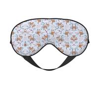 Llama Cartoon Pattern Sleep Mask Night's Sleep Soft Eye Mask Adjustable Strap Works Nap Position Sleeping Aid