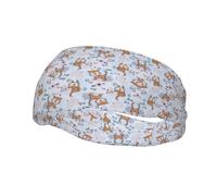 Llama Cartoon Pattern Sports Headbands Moisture Wicking Athletic Terry Cloth Sweatband Sweat Absorbing Head Band