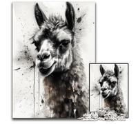 Llama Charm Watercolor Jigsaw Puzzle 1000 Pieces Jigsaw Puzzles for Adults Educational Brain Teaser Artistic HomeOffice Decor 14 Age 1000 PCS(38x26cm)