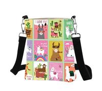 Llama Crossbody Purse Llama Gift for Women Alpaca Crossbody Bag Llama Lover Gift Cute Llama Crossbody Bag Wildlife Gift (Llama C)