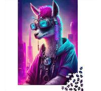 Llama Cute 1000 Pieces Wooden Puzzles for Adults Jigsaw Puzzles Educational Game Challenge Toy 1000pcs (75x50cm)