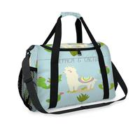 Llama Cute Travel Duffel Bag for Girls Boys Women Men Llama Cactus Weekend Overnight Bag Shoulder Tote Luggage Handbag for Travel Sports Gym