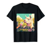 Llama Drinking Bubble Tea Cute Alpaca Boba Drink Art Value Graphic T-Shirt