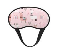 Llama Elastic Band Eye Mask for Sleeping, Blackout Sleep Mask Block Light, Comfortable Travel Nap