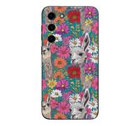 Llama Flowers Novelty Phone Cases Compatible With Galaxy S23/Plus/Ultra Slim TPU Protective Cover Case Printed Protector