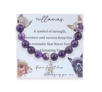 Llama Gifts for Women Mama Llama Bracelet No Prob-Llama Llama Charm,LLama Jewelry Llama Birthday Gift Alpaca Gifts for Llama Lovers,Never Forget How Llamazing You Are, Crystal, no gemstone
