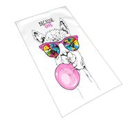 Llama Hand Towels in A Rainbow Glasses and with A Pink Bubble Gum Because Cool Lettering Quote Soft Absorbent Hand Towel Spa Gym Hotel Bath Bathroom Shower Towel