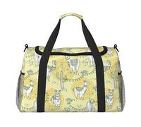 Llama Hand Travel Bag – Durable Carry-On Luggage Weekend Bag, Travel Tote Luggage Bag, Travel Vacation Bag, Trip Bag, Portable Bag, Travel Gear Carryall Bag