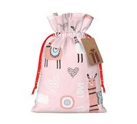 Llama Hemp Bundle Gift Bag,Christmas Bags Holiday Wrapping Bag For Christmas Party