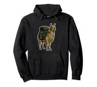 Llama Hiking Adventure Explorer Backpack Pullover Hoodie