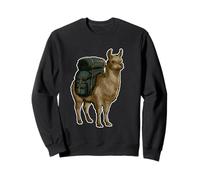 Llama Hiking Adventure Explorer Backpack Sweatshirt