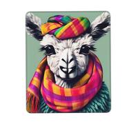 Llama in A Scarf Mouse Pad, Computer Mouse Mat, Easy Gliding, Durable, Portable, Office&Home, Multiple Sizes
