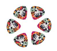 Llama in A Scarf Print Guitar and Ukulele Picks For Music Lovers 12 PCS Mixed Gauges(0.46/0.71/0.96mm)