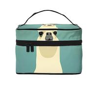 Llama in A Scarf Travel Makeup Bag - Elegant and Spacious Cosmetic Organizer for On-The-Go