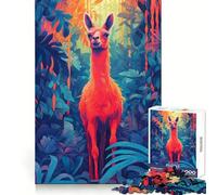 Llama In The Jungle 1000 Pieces Jigsaw Puzzles for Adults Strong Logic Sharp Color Fun Challenge (38x26cm)