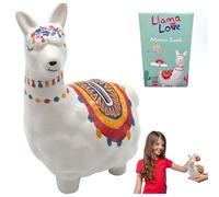 LLAMA Love Money Bank, Creative Coin Holder and Mini ATM for Kids and Adults - Best Birthday Gift, Home Desk Decoration - 17cm