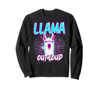 Llama Out Loud Funny 80s Nature Wildlife Sweatshirt