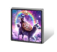 Llama Pizza Galaxy Funny Lapel Pins Button Brooch Badge Hat Clothes Bag Jewelry for Men Women