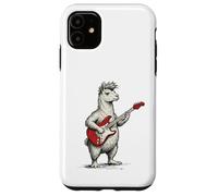 Llama Playing Guitar Rock & Roll Llamas Alpaca Rocker Music Case for iPhone 11