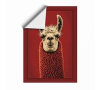 Llama Portrait Modern Unframed Wall Art Print A3 (42×29.7cm), Wall Decor for Living Room, Bedroom, Office & Home, Art Gift