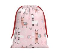 Llama. Print Drawstring Gift Bag, Xmas Wrapping Bags For Presents With Birthday Holiday Party