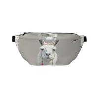 Llama Print Printed Fanny Pack Waist Bag for Men Women, Adjustable Bumbags Hip Bum Bag Travel Crossbody Bags Sports Running Hiking Belt Bag