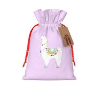 Llama Print Small Drawstring Pouch For Gifts,Reusable Gift Bag,For Holiday And Party Presents