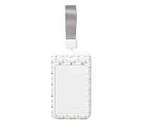 Llama Printed Id Card Badge Holder with Neck Strap Waterproof Name Card Holder Plastic Vertical Sleeve Pocket