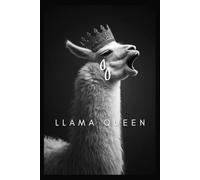 Llama Queen - Carnet Ligné Stylé pour Reines du Drama et Fans de Lamas: 110 pages lignées | Format 15,24 x 22,86 cm | Couverture noir & blanc | Idée cadeau ado, femme, collègue
