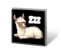 Llama Sleeping Alpaca Square Badge Cute Heart Brooch Pins Button Badges for Backpack Jackets Hats Decor