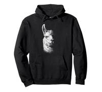 Llama Smoking Cigarette Vintage Llama Alpaca Funny Meme Pullover Hoodie