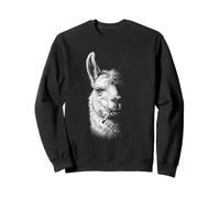 Llama Smoking Cigarette Vintage Llama Alpaca Funny Meme Sweatshirt