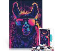 Llama Sunglasses Retrojigsaw 1000 pieces for adults Challenging Game and Family Play is ideal as a gift for the whole family 38x26cm