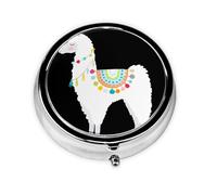 Llama This Small, Round, Three-Compartment Travel Pill Box is Perfect for Storing Daily medications, Vitamins, and on-The-go.