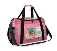 Llama Travel Duffel Bag for Girls Boys Women Men Llama Cactus Weekend Overnight Bag Shoulder Tote Luggage Handbag for Travel Sports Gym