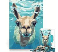 Llama Underwater Portrait Puzzles for Adults 1000 Puzzles Sharp Logic Precise Cut Family Activity (38x26cm)
