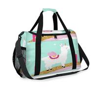 Llama Unicorn Cute Travel Duffel Bag for Girls Boys Women Men Llama Cactus Weekend Overnight Bag Shoulder Tote Luggage Handbag for Travel Sports Gym