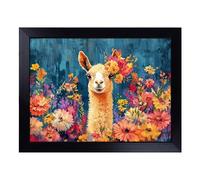 Llama View | Lap Tray with Padded Cushion, Portable Surface with Bean Bag Base, Perfect Surface for Working, Crafting, TV Eating and Laptop Use