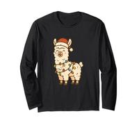 Llama with Holiday Lights Long Sleeve T-Shirt