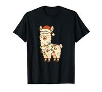 Llama with Holiday Lights T-Shirt