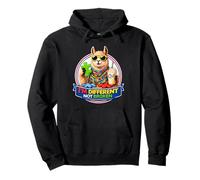 Llama With Milkshake & Sunglasses I'm Different, Not Broken Pullover Hoodie