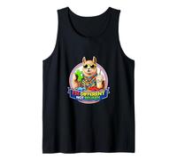 Llama with Milkshake & Sunglasses I'm Different, Not Broken Tank Top