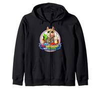 Llama With Milkshake & Sunglasses I'm Different, Not Broken Zip Hoodie